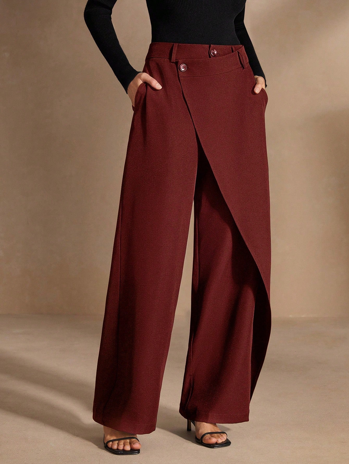 Asymmetrical Casual Straight Pants - Body By J'ne