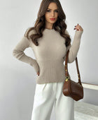 Crew Neck Khaki Sweater