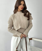 Crew Neck Khaki Sweater