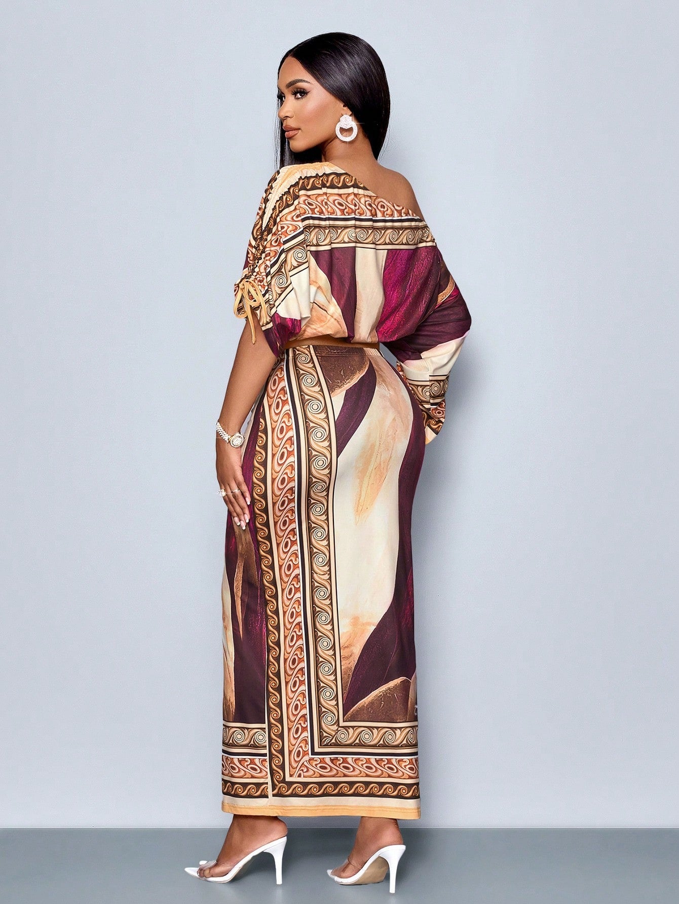 Floral Print Asymmetrical Set - Body By J'ne