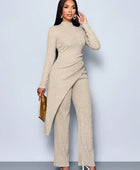 Fleece Ribbed Asymmetrical Set