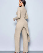 Fleece Ribbed Asymmetrical Set