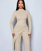 Fleece Ribbed Asymmetrical Set