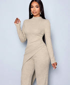 Fleece Ribbed Asymmetrical Set