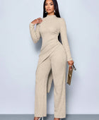 Fleece Ribbed Asymmetrical Set