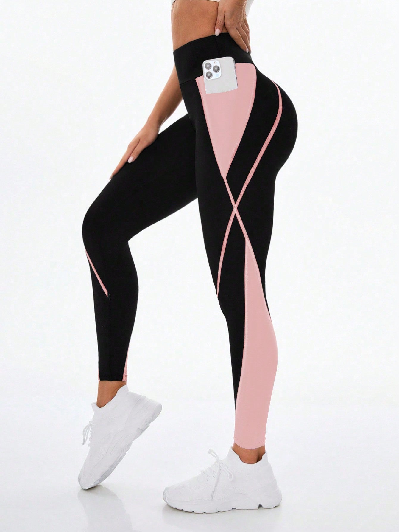 Color Block Slim Fit Sports Leggings - Body By J'ne