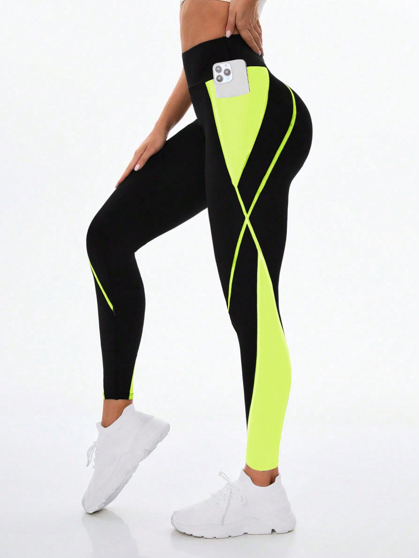Color Block Slim Fit Sports Leggings - Body By J'ne