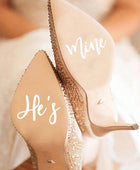 Unisex Black & White Wedding Stickers Marking Shoes