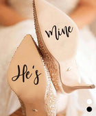 Unisex Black & White Wedding Stickers Marking Shoes