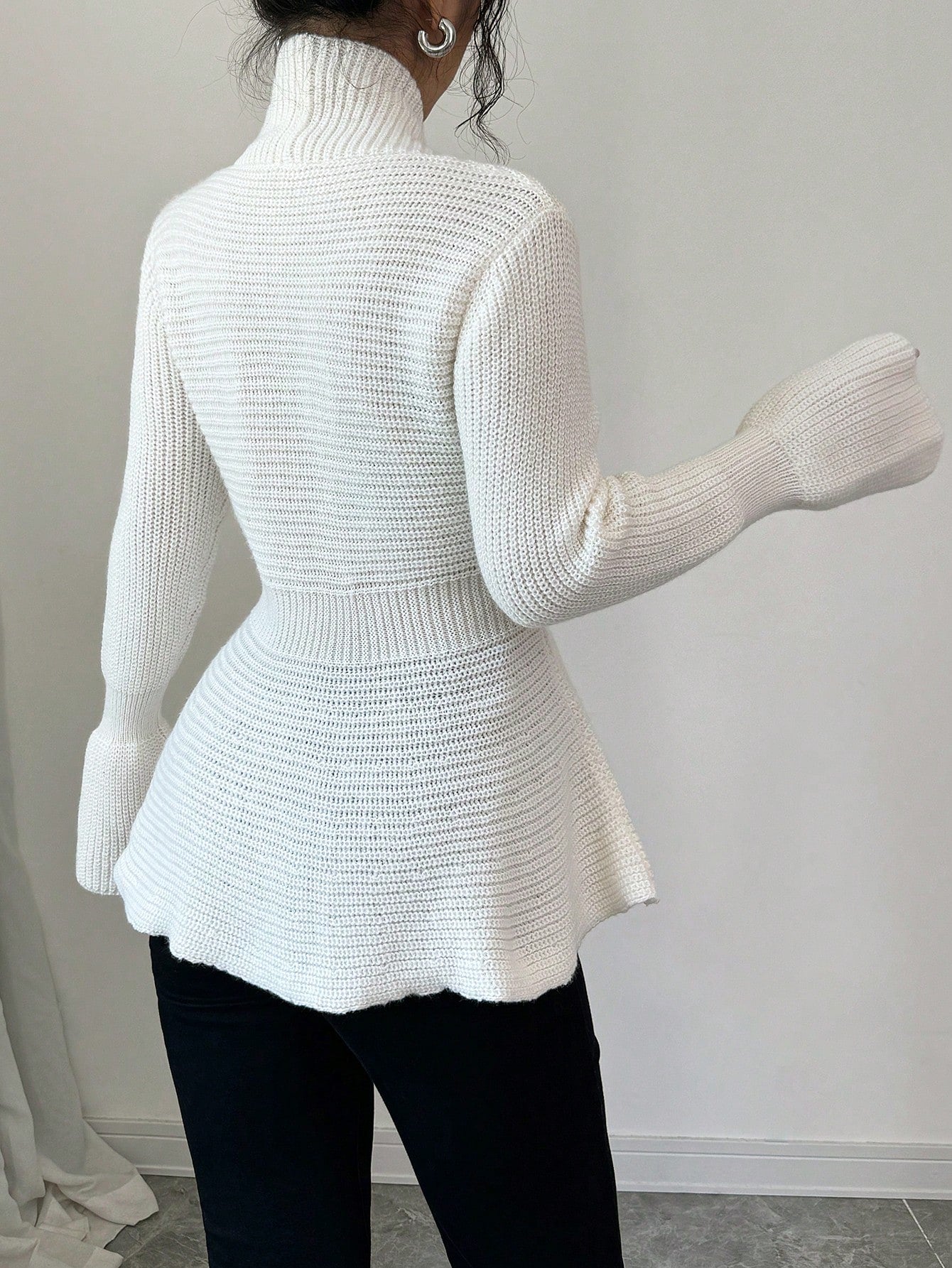 Waist Cinching Double-Breasted Cardigan