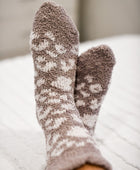 Leopard Fleece Socks