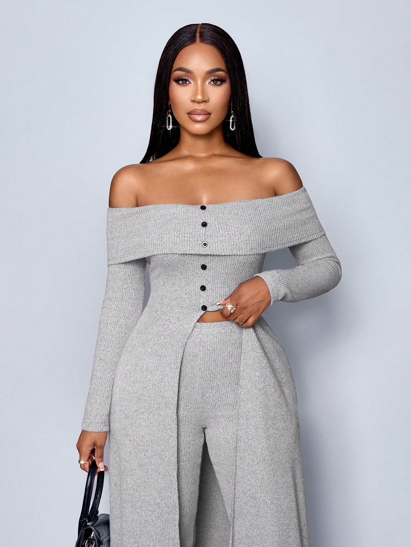 Sage Simple Off Sleeve Jumpsuit