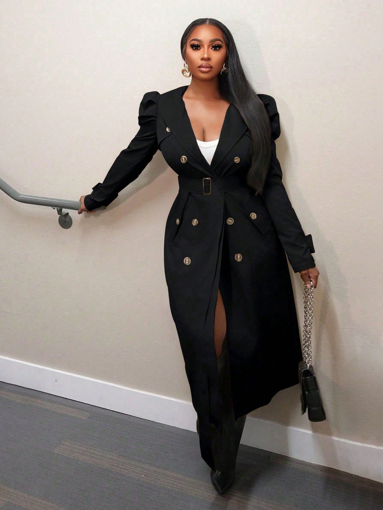 Lock In Double-Breasted Trench Coat - Body By J'ne