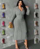 In Motion Long Sleeve Knit Sweater Dress