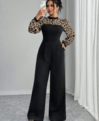 High-Waist Leopard Wide Leg Jumpsuit