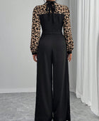 High-Waist Leopard Wide Leg Jumpsuit