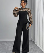 High-Waist Leopard Wide Leg Jumpsuit