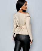 Irene Asymmetrical Lantern Sleeve Top