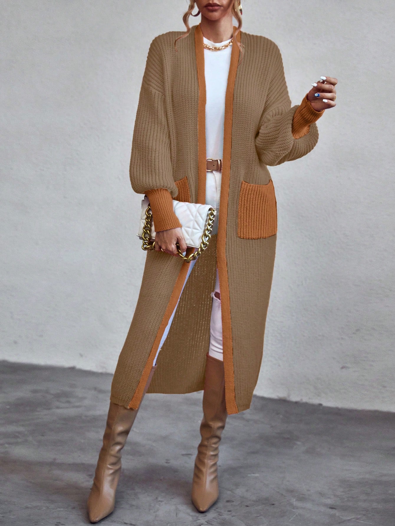 Dual Pocket Drop Shoulder Cardigan - Body By J'ne