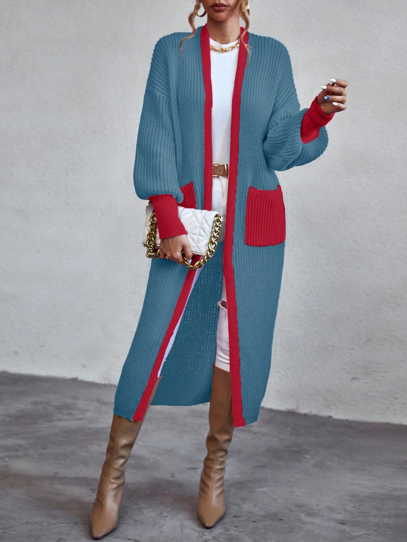 Dual Pocket Drop Shoulder Cardigan - Body By J'ne