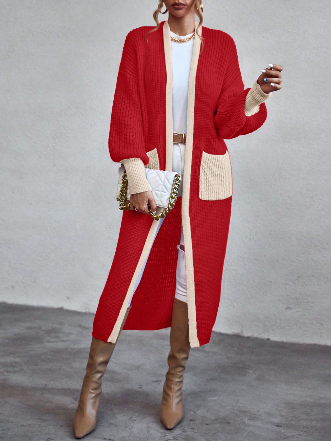 Dual Pocket Drop Shoulder Cardigan - Body By J'ne