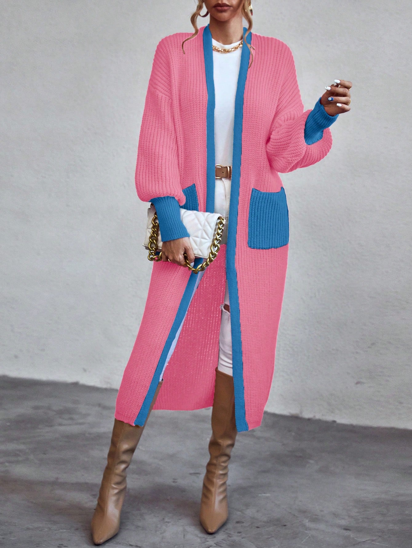 Dual Pocket Drop Shoulder Cardigan - Body By J'ne