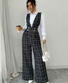 Pearl Button Wide Leg Jumpsuit