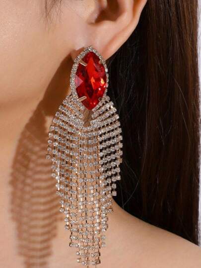 Bridal Rhinestone Drop Earrings