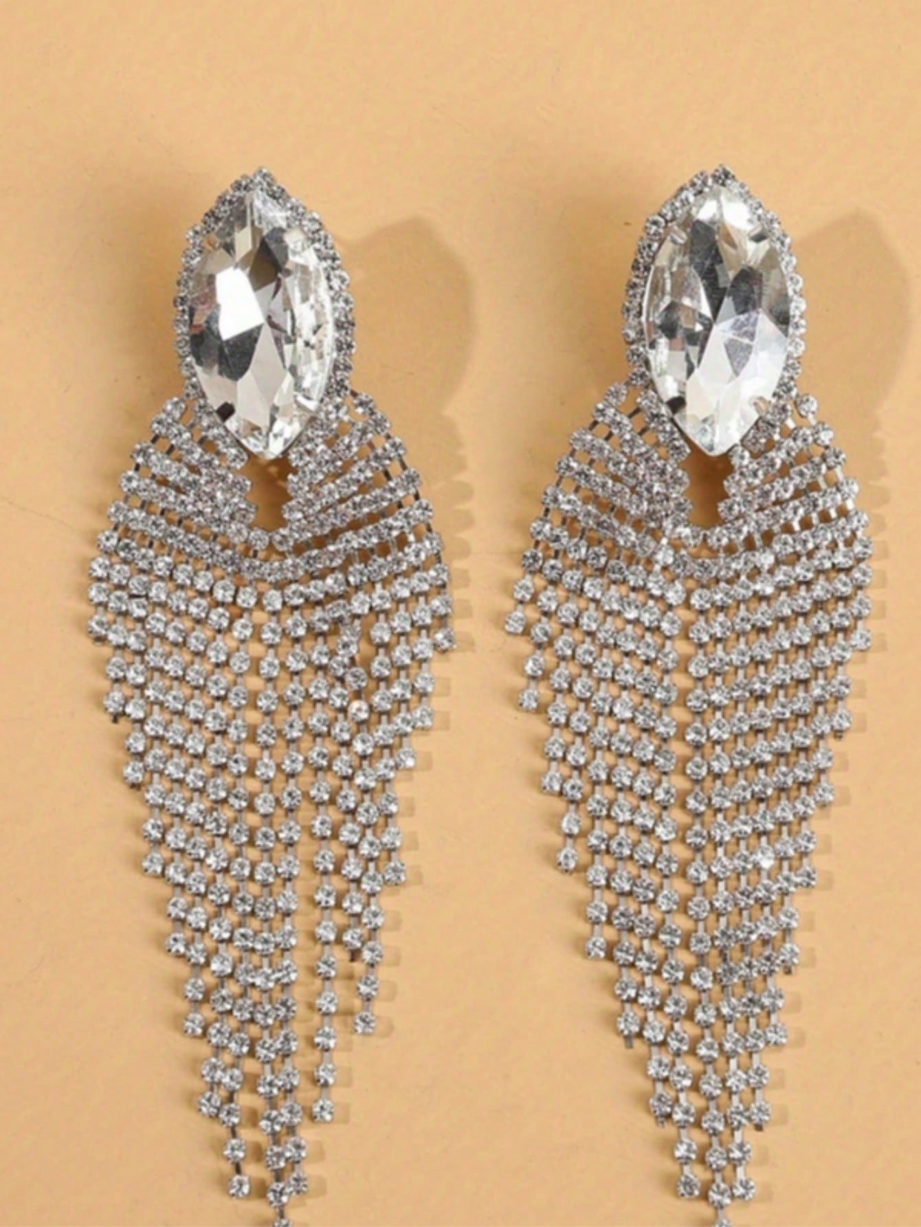 Bridal Rhinestone Drop Earrings