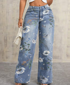 Floral print Jeans