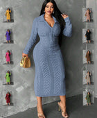 In Motion Long Sleeve Knit Sweater Dress