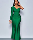 Asymmetrical Mermaid Hem Bodycon Maxi Dress