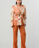 TRANSITION PRINT BLAZER AND PANT SUIT