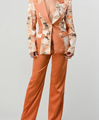 TRANSITION PRINT BLAZER AND PANT SUIT