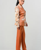 TRANSITION PRINT BLAZER AND PANT SUIT