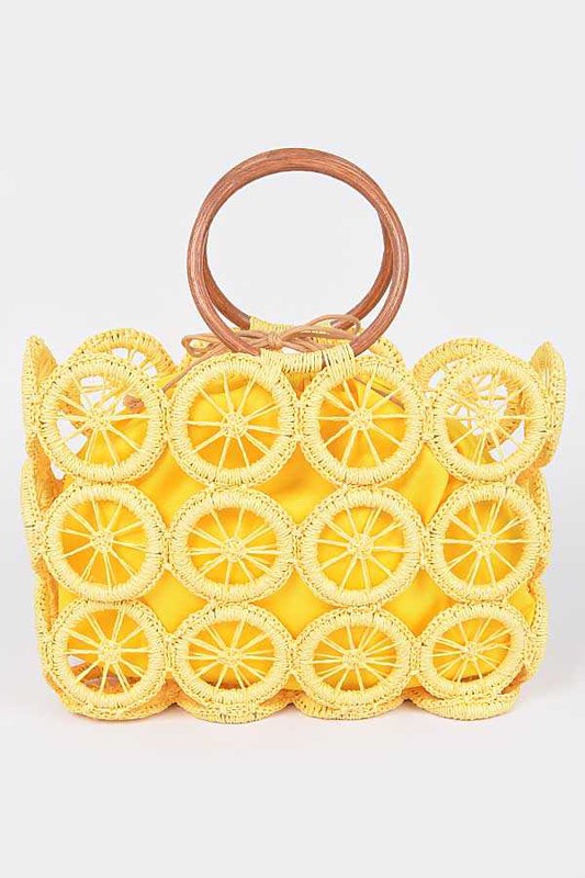 Bolsa de verano de paja tejida