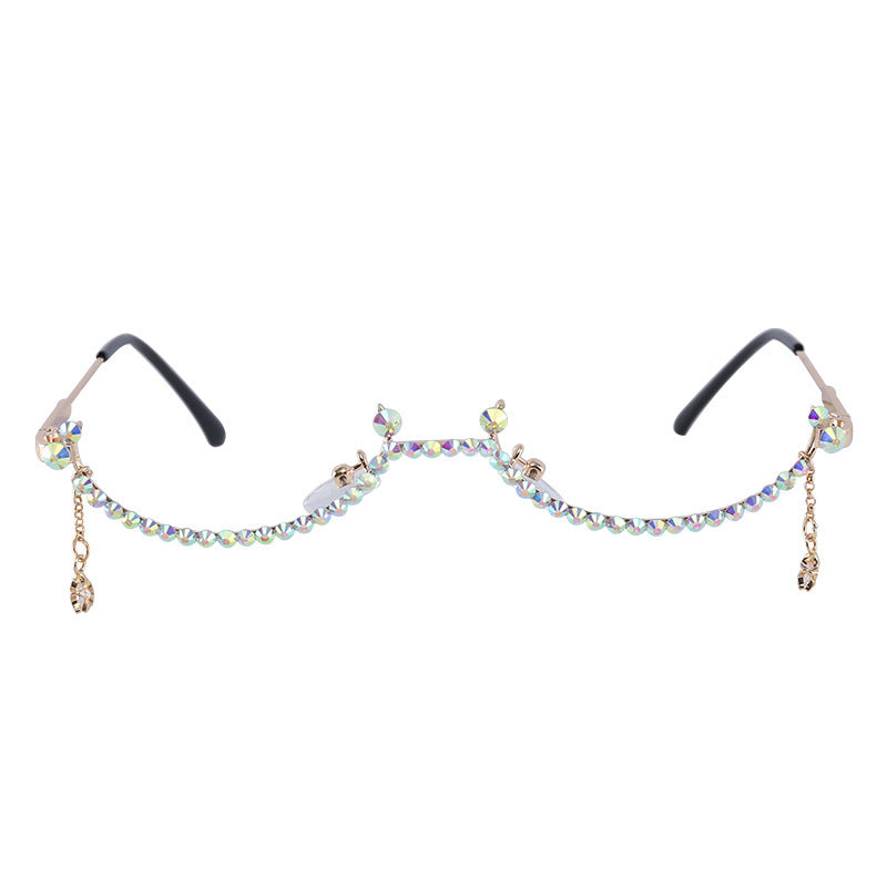 Diamond Half-rimmed glasses