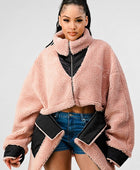 OVERSIZED SHERPA WITH CONTRAST JACKET