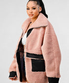 OVERSIZED SHERPA WITH CONTRAST JACKET