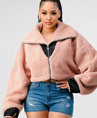 OVERSIZED SHERPA WITH CONTRAST JACKET