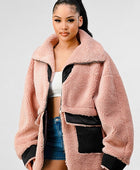 OVERSIZED SHERPA WITH CONTRAST JACKET