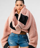 OVERSIZED SHERPA WITH CONTRAST JACKET