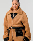 OVERSIZED SHERPA WITH CONTRAST JACKET