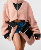 OVERSIZED SHERPA WITH CONTRAST JACKET