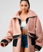 OVERSIZED SHERPA WITH CONTRAST JACKET