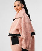 OVERSIZED SHERPA WITH CONTRAST JACKET