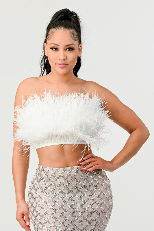 Don't Mess With My Fur Crop Tube Top - Body By J'ne