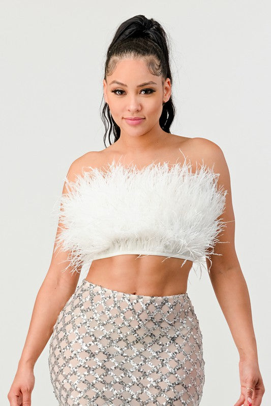 Don't Mess With My Fur Crop Tube Top - Body By J'ne