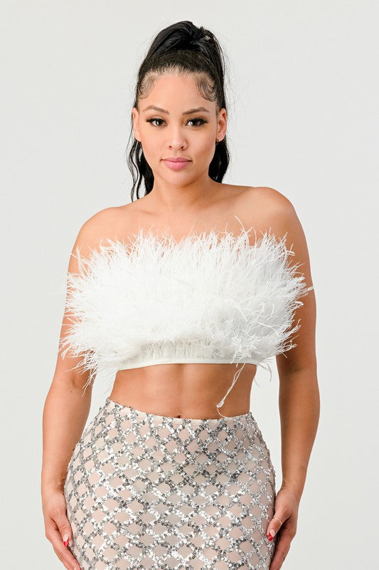 Don't Mess With My Fur Crop Tube Top - Body By J'ne