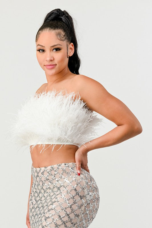 Don't Mess With My Fur Crop Tube Top - Body By J'ne